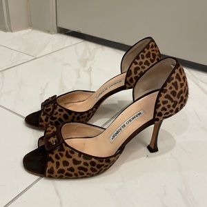 Manolo Blahnik Cheetah Pumps